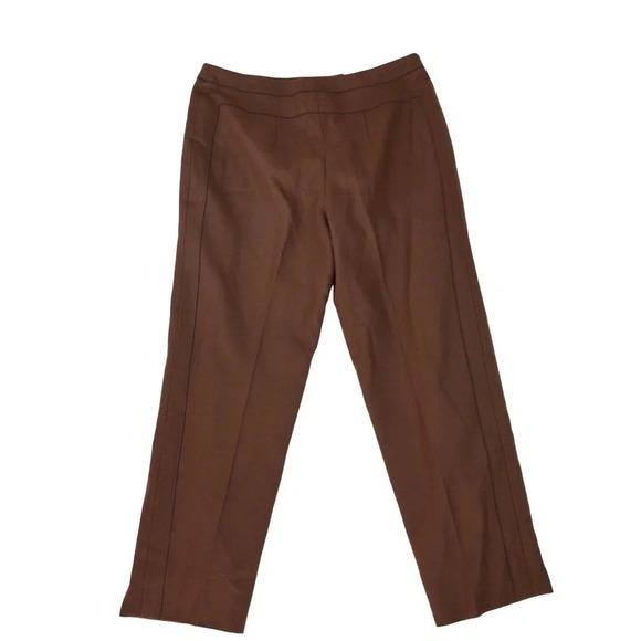 Harve Bernard || Vintage Wool Blend Monochromatic Pintuck Pants Brown Sz 14 - Picture 2 of 6